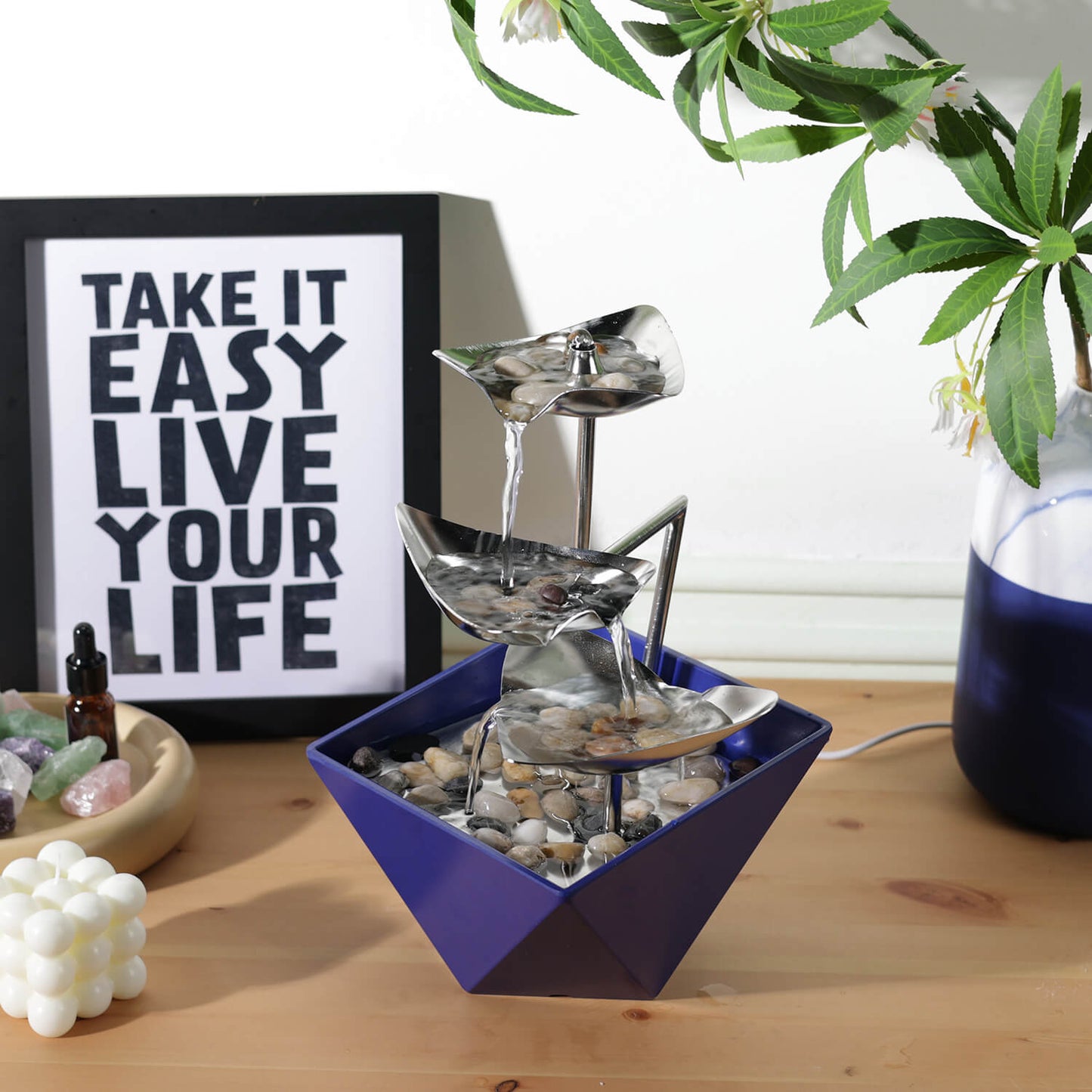 Trilogy 3-Tier 304 Metal Tabletop Fountain