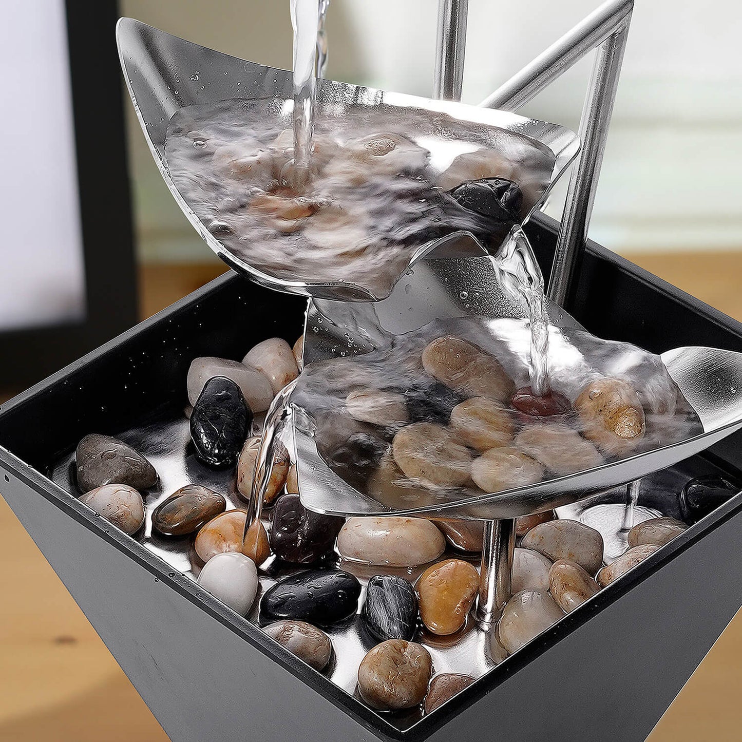 Trilogy 3-Tier 304 Metal Tabletop Fountain