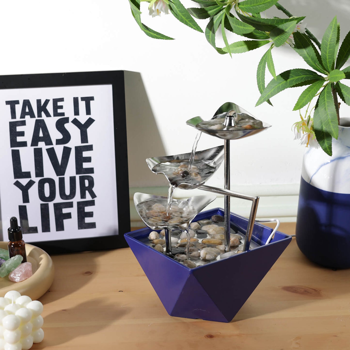 Trilogy 3-Tier 304 Metal Tabletop Fountain